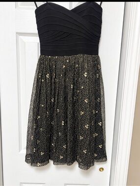 NWT Erin by Erin Fetherston Black Bandage Strapless Lace Dress XS
